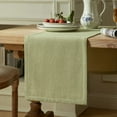 thumbnail image 1 of Burlap Style Farmhouse Table Runners 90 Inches Long, Sage Green Rustic Woven Dining Table Runner for Everyday Use, 14x90 Inches, Light Sage Green, 1 of 7
