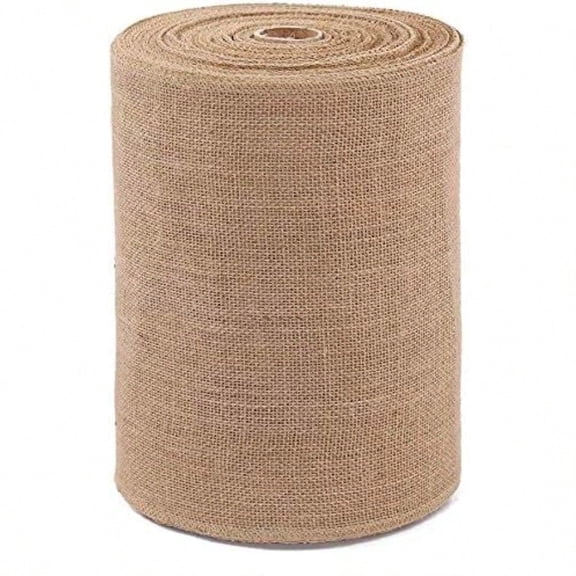 Burlap Table Runner 12 Inch by 50 Yards Natural Jute Hian Burlap Roll Crafts Fabric Rolls with Sewn Edges for Country Rustic Party Wedding Decorations Farmhouse Kitchen Decor 12 x50Yard
