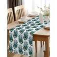 thumbnail image 1 of Burlap Table Runner 120 Inches Long, Abstract Peacock Feathers Non-Slip Kitchen Table Runners for Dining Room Everyday Use Party Table Decorations Bohemian Green Bird, 1 of 9
