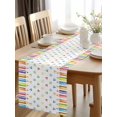 thumbnail image 1 of Burlap Table Runner 120 Inches Long, Back-to-school Season Pencil Non-Slip Kitchen Table Runners for Dining Room Everyday Use Party Table Decorations Childlike Colored Pencils, 1 of 9