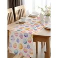thumbnail image 1 of Burlap Table Runner 120 Inches Long, Easter Watercolor Egg on Burlap Non-Slip Kitchen Table Runners for Dining Room Everyday Use Party Table Decorations Rustic Colorful Eggs Floral, 1 of 9