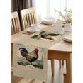 thumbnail image 1 of Burlap Table Runner 120 Inches Long, Farmhouse Rustic Animal Rooster Non-Slip Kitchen Table Runners for Dining Room Everyday Use Party Table Decorations Vintage Flower Texture, 1 of 9