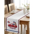 thumbnail image 1 of Burlap Table Runner 120 Inches Long, Red Truck USA Flag Cherries Balloons Non-Slip Kitchen Table Runners for Dining Room Everyday Use Party Table Decorations Rainbow Welcome Sign, 1 of 9