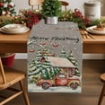 thumbnail image 1 of Burlap Table Runner 120 Inches Long,Rustic Red Truck Chalet Tree Non-Slip Kitchen Table Runners for Dining Room Everyday Use Party Table Decorations Winter Country Natural Scenery, 1 of 9