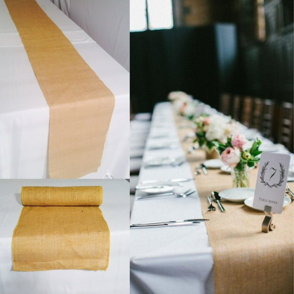 Burlap Table Runner 14" x 72" 100% JUTE BURLAP TABLE DECOR WEDDING EVENT SHOW"