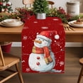 thumbnail image 1 of Burlap Table Runner 36 Inches Long,Red Christmas Snowman Snowflake Seamless Non-Slip Kitchen Table Runners for Dining Room Everyday Use Party Table Decorations Xmas Scarf Hat, 1 of 9