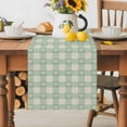 thumbnail image 1 of Burlap Table Runner 36 Inches Long, Seamless Love Heart Green Checker Non-Slip Kitchen Table Runners for Dining Room Everyday Use Party Table Decorations Stripe Plaid on Farm Linen, 1 of 9