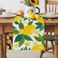 thumbnail image 1 of Burlap Table Runner 36 Inches Long, Summer Lemon Green Botanical Non-Slip Kitchen Table Runners for Dining Room Everyday Use Party Table Decorations Watercolor Yellow Lemons, 1 of 9