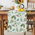 thumbnail image 1 of Burlap Table Runner 36 Inches Long, Summer Tropical Leaves Seamless Non-Slip Kitchen Table Runners for Dining Room Everyday Use Party Table Decorations Green Foliage Herb, 1 of 9