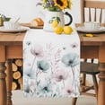 thumbnail image 1 of Burlap Table Runner 36 Inches Long, Watercolor Blossom Poppy Floral Non-Slip Kitchen Table Runners for Dining Room Everyday Use Party Table Decorations Retro Flower on White, 1 of 9