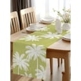 Burlap Table Runner 48 Inches Long, Summer Tropical Palm Trees Non-Slip ...