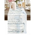 thumbnail image 1 of Burlap Table Runner 48 Inches Long, Winter Tree Forest White Snow Non-Slip Kitchen Table Runners for Dining Room Everyday Use Party Table Decorations Snowy Landscape, 1 of 9