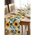 Burlap Table Runner 48 Inches Long, Yellow Sunflower Spring Floral Non ...