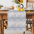 thumbnail image 1 of Burlap Table Runner 60 Inches Long, Gradient Branches Tree Silhouette Non-Slip Kitchen Table Runners for Dining Room Everyday Use Party Table Decorations Abstract Plant on Stripe, 1 of 9