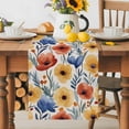 thumbnail image 1 of Burlap Table Runner 60 Inches Long, Red Poppy Flower Spring Blossom Floral Non-Slip Kitchen Table Runners for Dining Room Everyday Use Party Table Decorations Garden Plant Seamless, 1 of 9