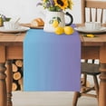 thumbnail image 1 of Burlap Table Runner 70 Inches Long, Blue to Purple Ombre Gradient Shadow Non-Slip Kitchen Table Runners for Dining Room Everyday Use Party Table Decorations Modern Minimalism Art, 1 of 9