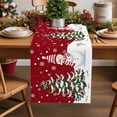 thumbnail image 1 of Burlap Table Runner 70 Inches Long,Christmas Tree Snowman Snowflakes Non-Slip Kitchen Table Runners for Dining Room Everyday Use Party Table Decorations Red, 1 of 9