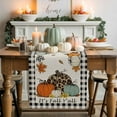 thumbnail image 1 of Burlap Table Runner 70 Inches Long,Thanksgiving Pumpkin Black Checker Non-Slip Kitchen Table Runners for Dining Room Everyday Use Party Table Decorations Fall Maple Leaf Retro Linen, 1 of 9