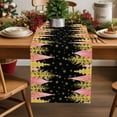 thumbnail image 1 of Burlap Table Runner 72 Inches Long,Merry Christmas Golden Xmas Tree Non-Slip Kitchen Table Runners for Dining Room Everyday Use Party Table Decorations Winter Snowflake Black, 1 of 9