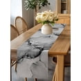 thumbnail image 1 of Burlap Table Runner 90 Inches Long, Gray Marble Water Waves Non-Slip Kitchen Table Runners for Dining Room Everyday Use Party Table Decorations Retro Ripples Abstract Art, 1 of 9