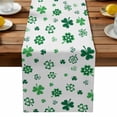 thumbnail image 1 of Burlap Table Runner 90 Inches Long,Irish St. Patrick's Day Green Clovers Non-Slip Kitchen Table Runners for Dining Room Everyday Use Party Table Decorations Lucky Leaf, 1 of 9