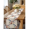 thumbnail image 1 of Burlap Table Runner 90 Inches Long, Retro Blueberry Cherry Flowers Leaves Non-Slip Kitchen Table Runners for Dining Room Everyday Use Party Table Decorations Spring Summer Plants, 1 of 9