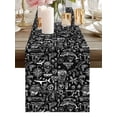 Burlap Table Runner 90 Inches Long, Retro Nautical Boat Fish Non-Slip ...