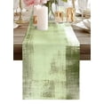 Burlap Table Runner 90 Inches Long, Vintage Abstract Oil Painting Art ...