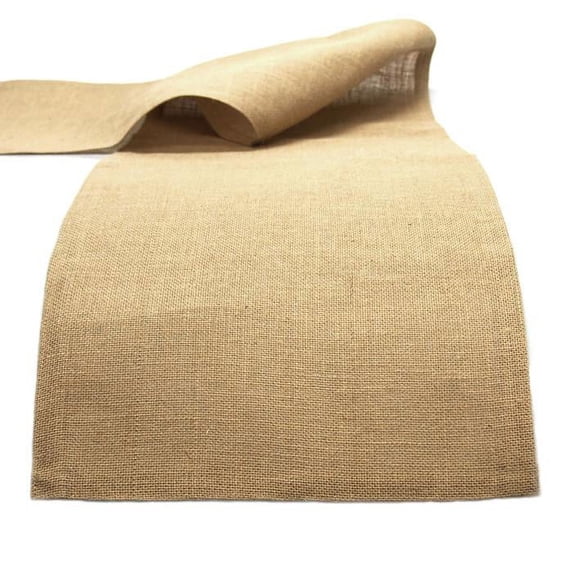 Burlap Table Runner, Natural, 14-inch