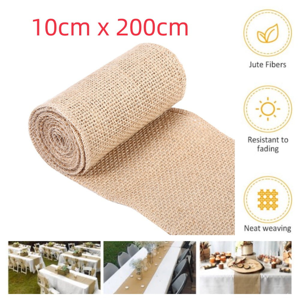 Burlap Table Runner Roll Natural Jute Table Runner Vintage Farmhouse