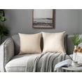 thumbnail image 1 of Burlap Throw Pillow Covers Solid Farmhouse Linen Pillowcase for Bed Couch Sofa Bench, Set of 2, 18 x 18 inch (45 x 45 cm), Cream, 1 of 6