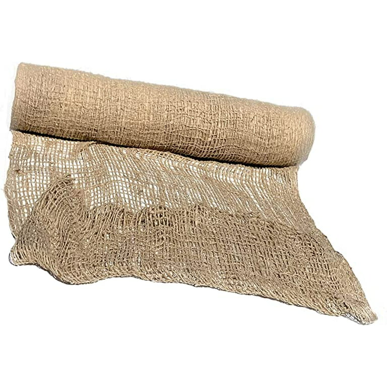 Burlap Weed Barrier Fabric Netting Slope 100 % Jute Soil Saver roll 225 ft  Long x 48 inch Wide, 900 Sq-Ft Covering Mesh Blanket - Great for Gardening