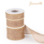 Burlap Wired Edge Ribbon, 3 Size x 10 Yard,Natural Woven Burlap Woven Ribbon for Making Big Bows, Wreaths, Christmas Decorations and Gift Wrapping1",1-1/2" ,2-1/2 "