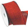 thumbnail image 1 of Burlap Wired Ribbon 2.5"X10yd-Red, 1 of 2
