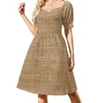 thumbnail image 1 of Burlap fiber Texture Background Pattern Sleeveless Dress Woman clothes, 1 of 7