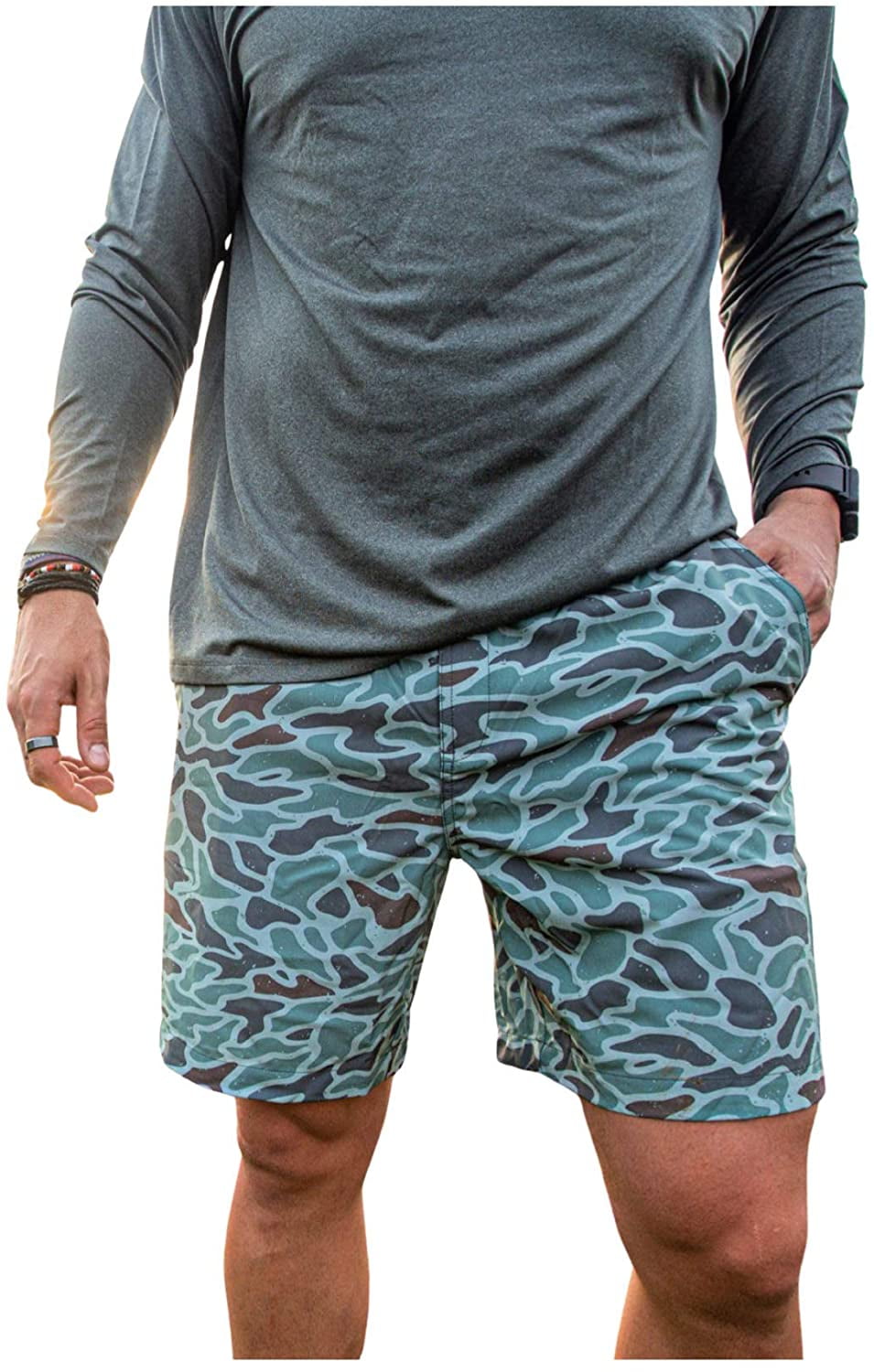 Burlebo Men's Everyday Shorts (Retro Duck Camo, XX-Large) 