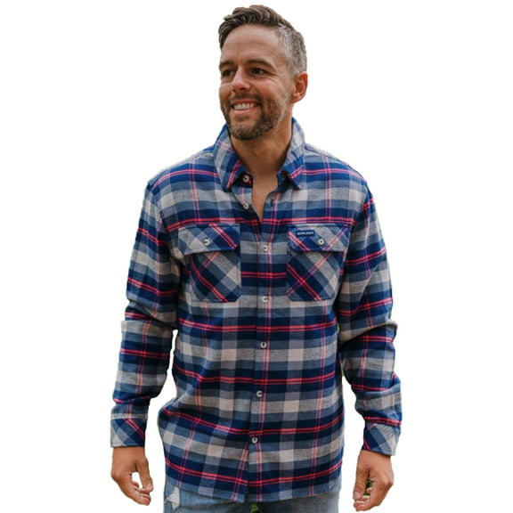 Burlebo Men's Flannel Mid-Weight Long Sleeve Shirt