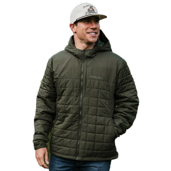 Burlebo Mens Mallard Puffer Jacket M Green