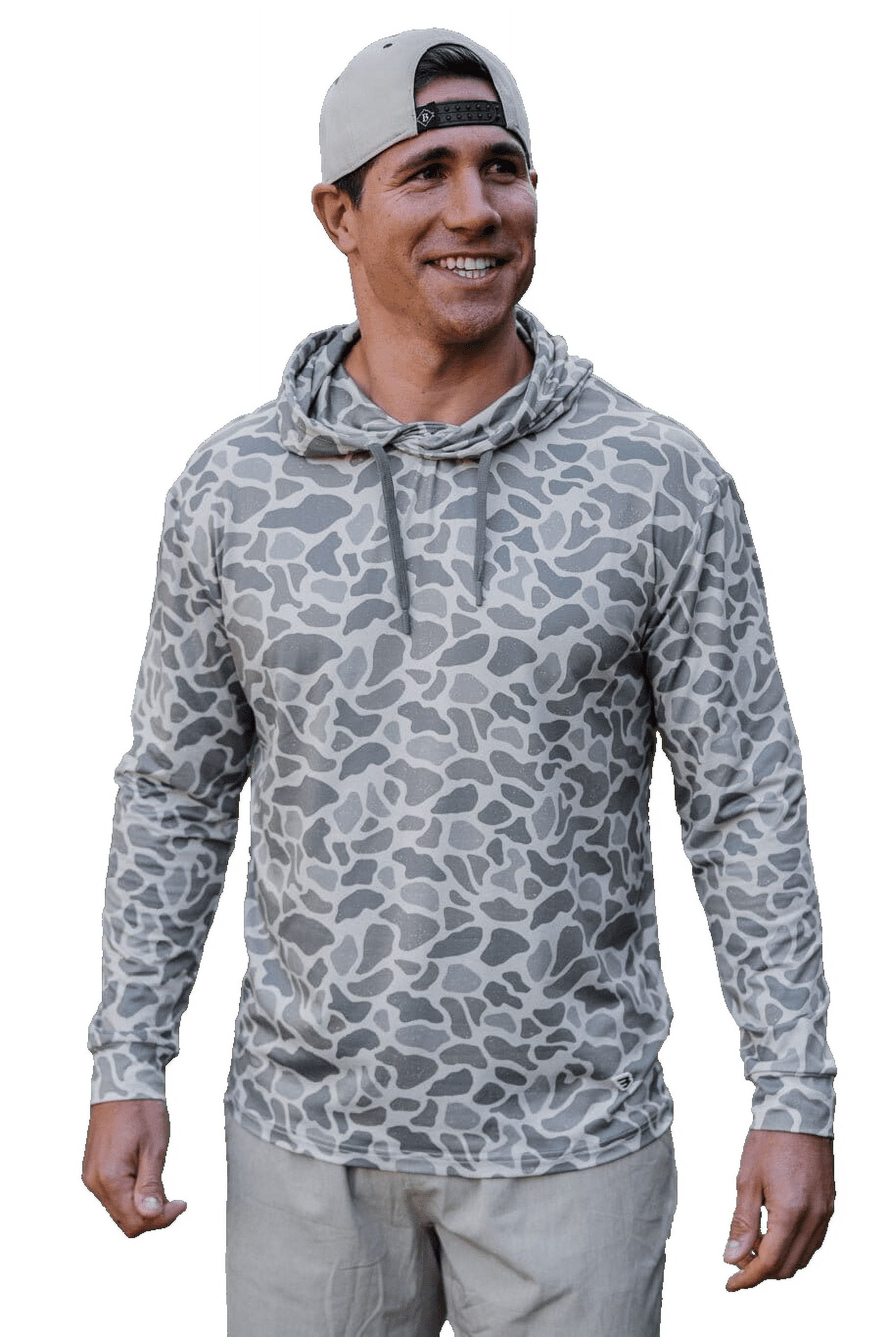 Burlebo Men's Long Sleeve Hoodie Sweatshirt (Classic Deer Camo, X