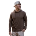 thumbnail image 1 of Burlebo Men's Long Sleeve Hoodie Sweatshirt (Heather Brown, Medium), 1 of 2