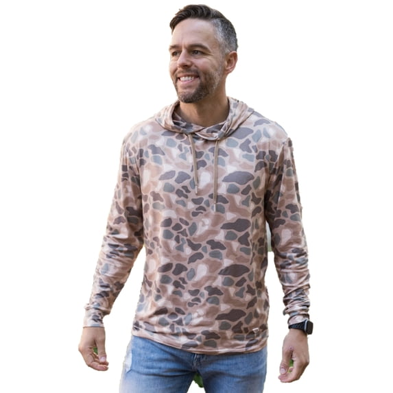 Burlebo Men's Long Sleeve Hoodie Sweatshirt (Pintail Camo, XXX-Large)