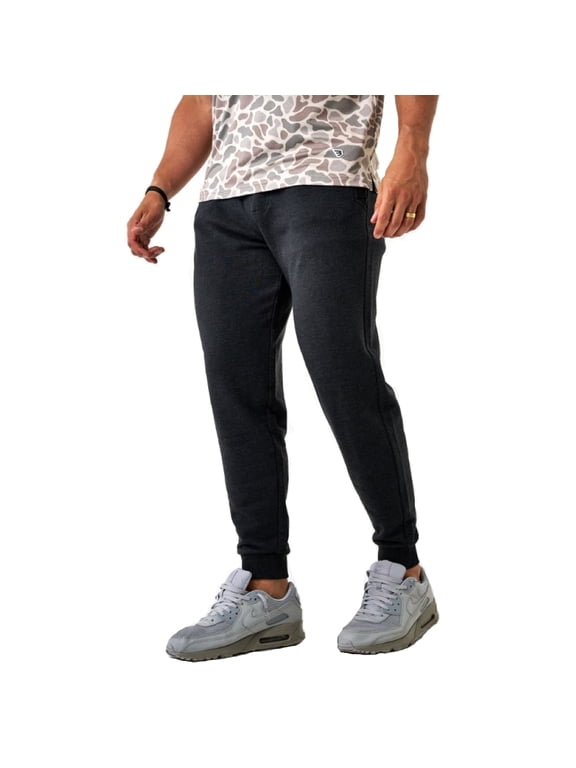 Men's Performance Fleece Jogger Pants (Heather Black, Small)