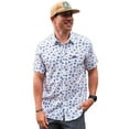 thumbnail image 1 of Burlebo Men's Performance Short Sleeve Button Up Shirt (Dallas, Medium), 1 of 3