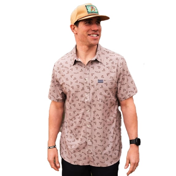 Burlebo Men's Performance Short Sleeve Button Up Shirt