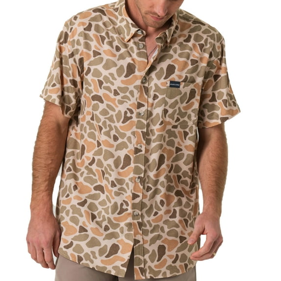 Burlebo Men's Performance Short Sleeve Button Up Shirt