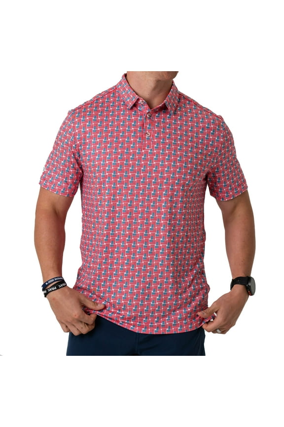 Men's Performance Short Sleeve Polo Golf Shirt.