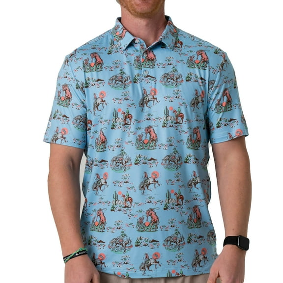 Burlebo Men's Performance Short Sleeve Polo Golf Shirt