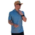 thumbnail image 1 of Burlebo Men's Performance Short Sleeve Polo Golf Shirt (Beach Cruise, Large), 1 of 3
