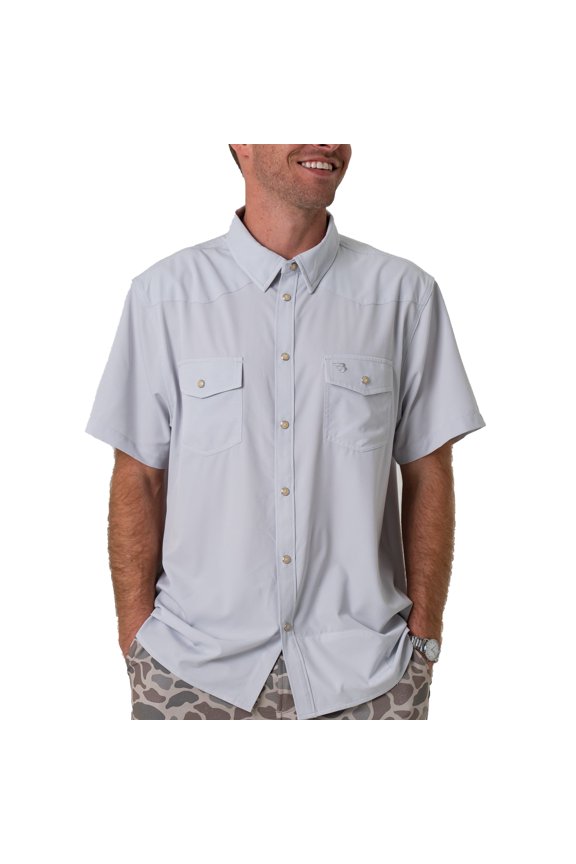 Men's Performance Western Short Sleeve Pearl Snap Button Up Shirt