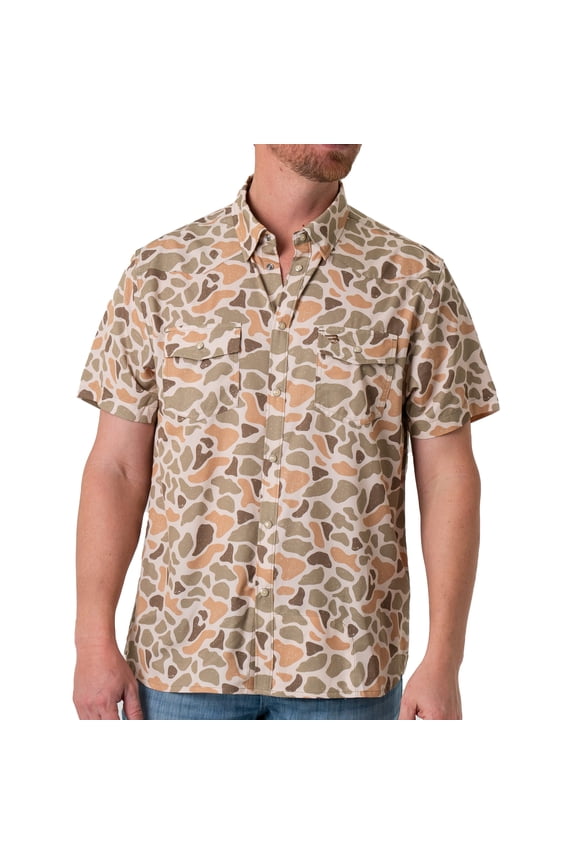 Men's Performance Western Short Sleeve Pearl Snap Button Up Shirt
